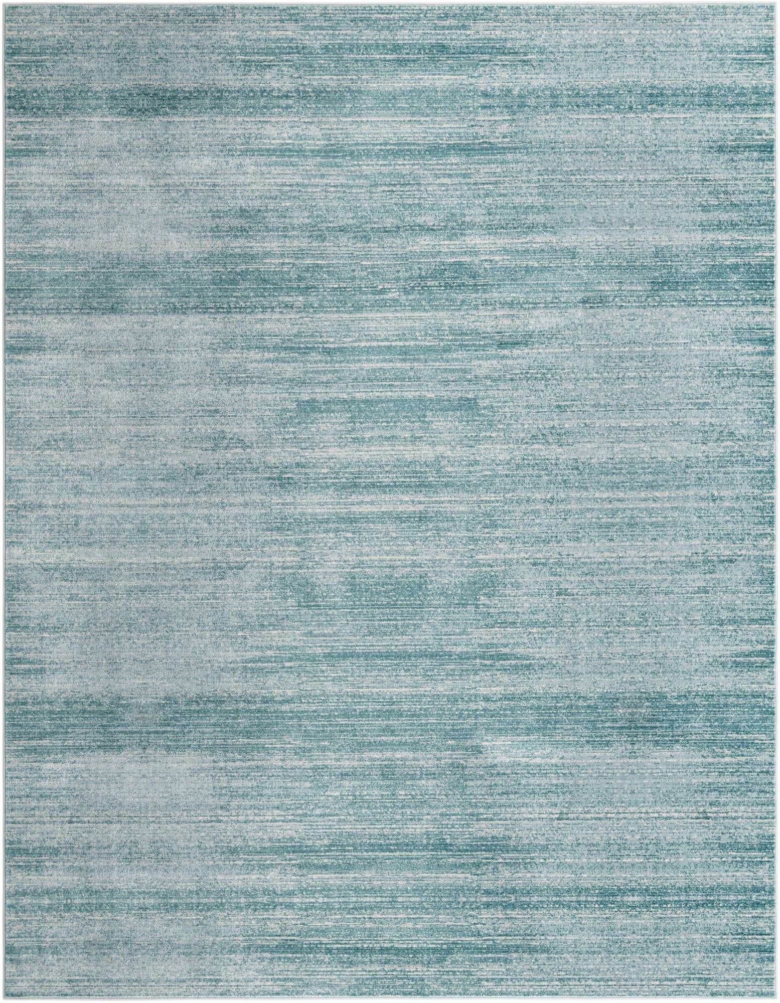 A rectangular 8x10 blue area rug with a modern, textured, striated pattern, perfect for a living room.