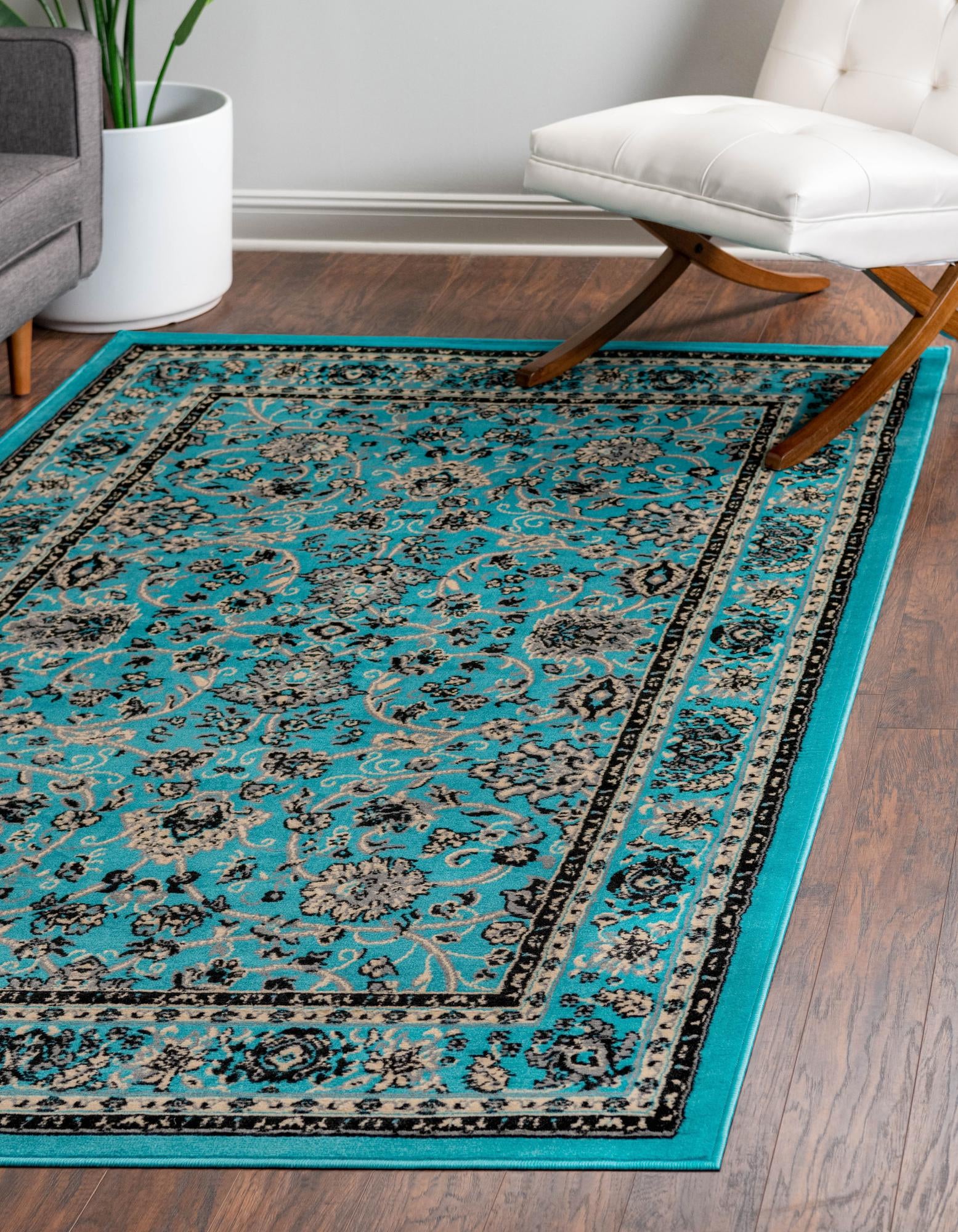 Turquoise 4' x 6' Yasmin Rug | Rugs.com