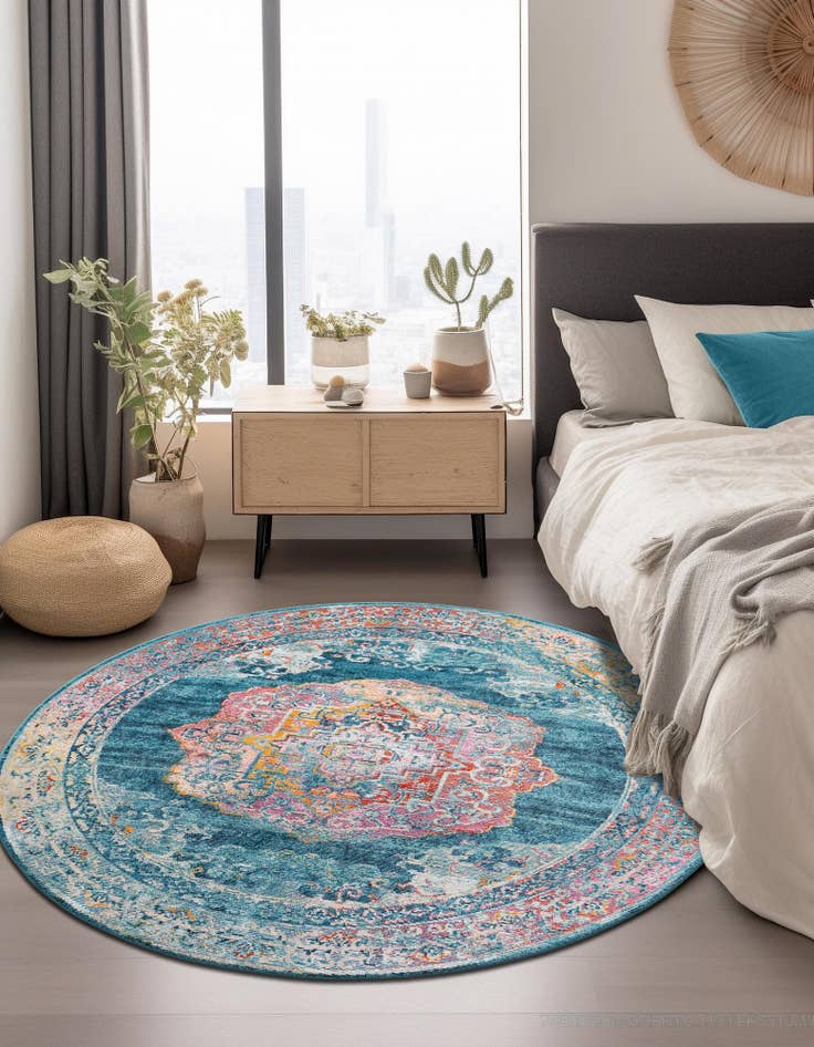 Detail image of  4' x 4' Amulet Round Rug