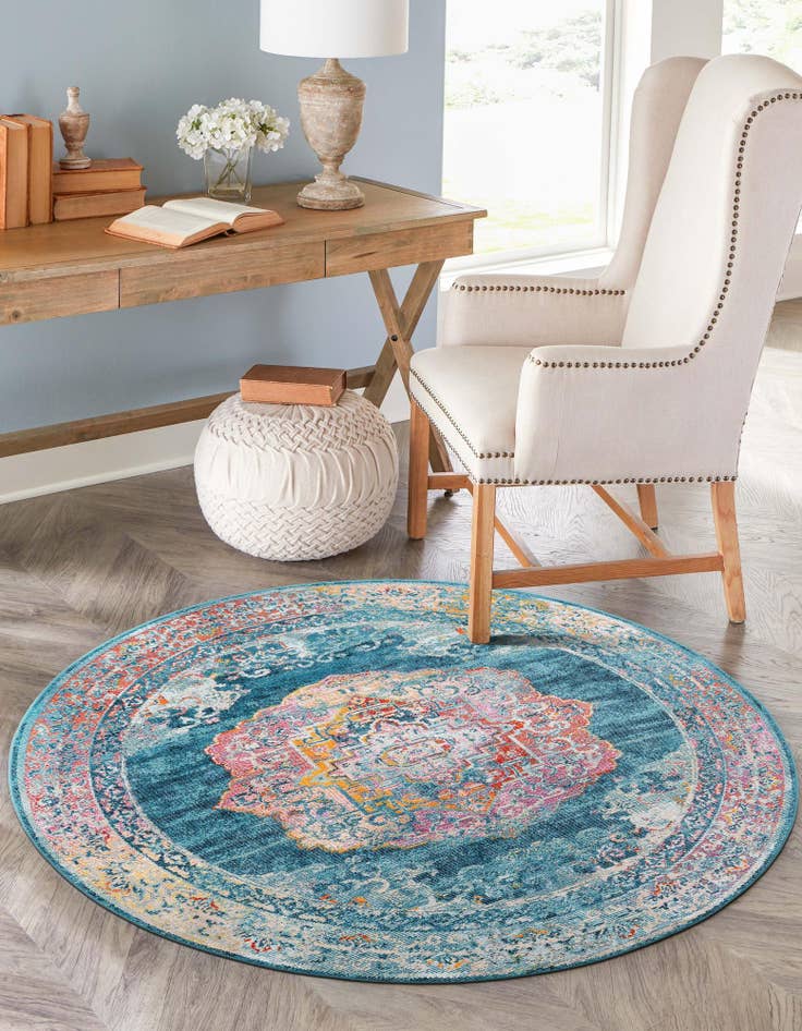 Detail image of  4' x 4' Amulet Round Rug