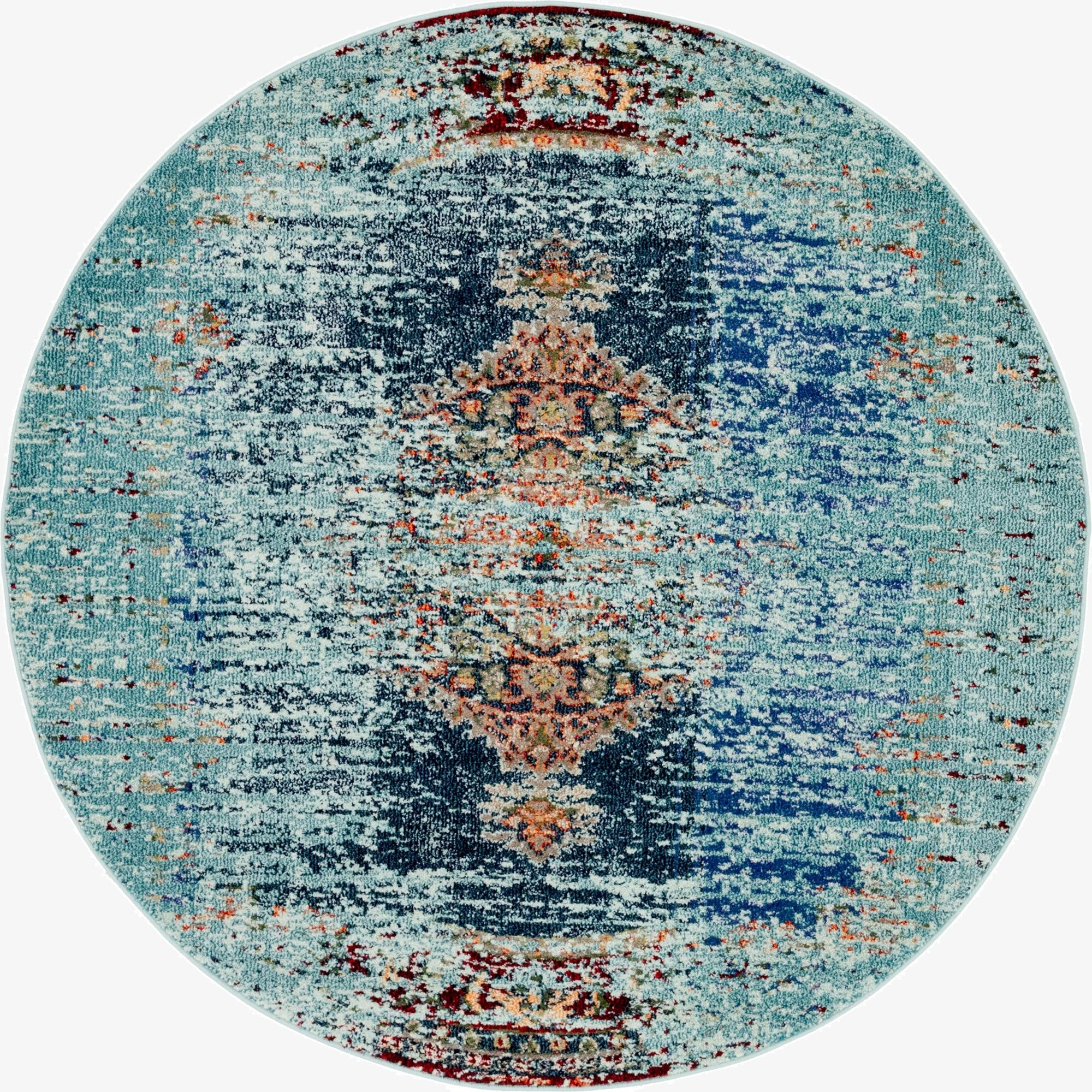  6' x 6'  Washable Carnevale Round Rug