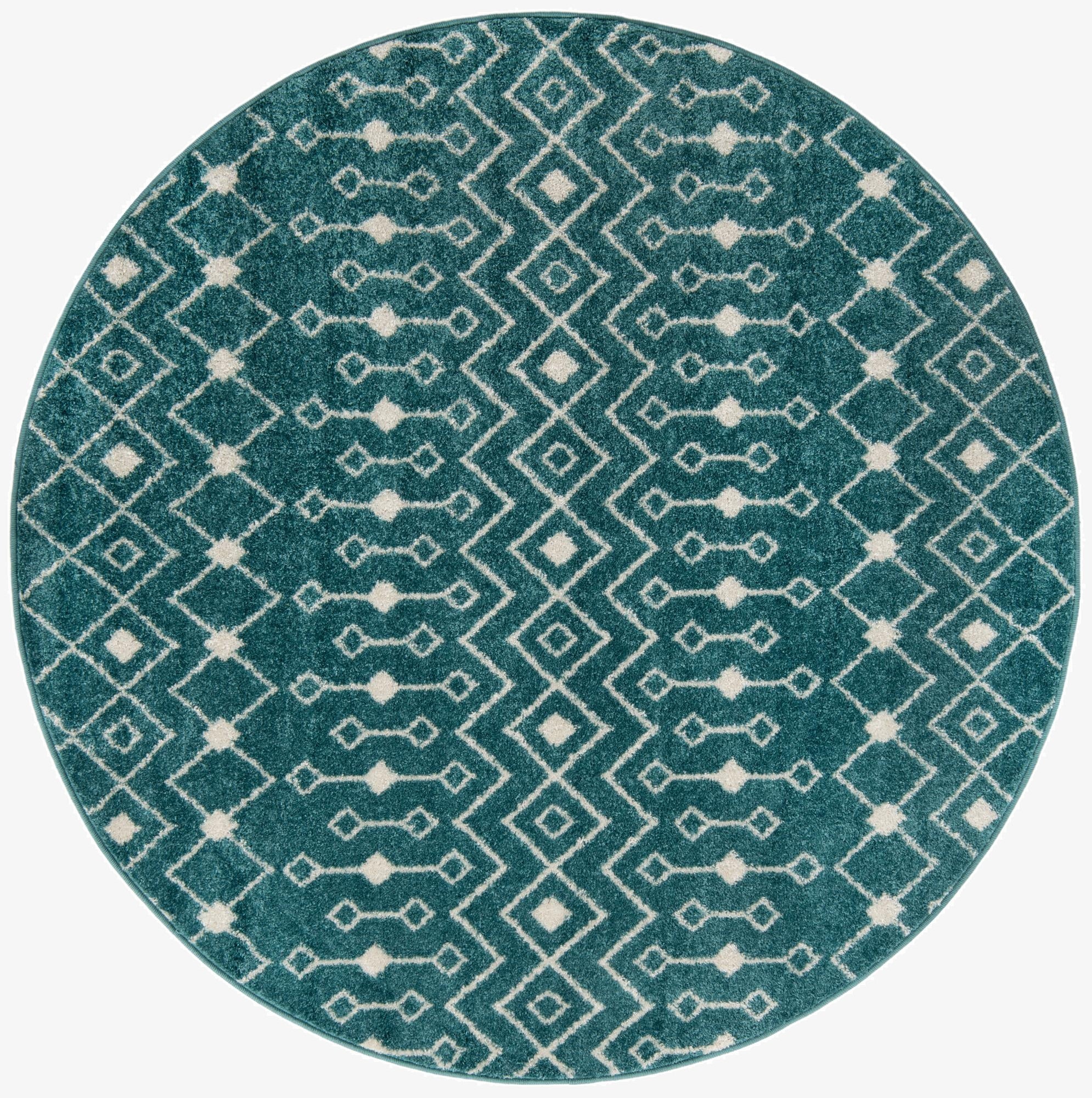  6' x 6' Moroccan Trellis Round Rug