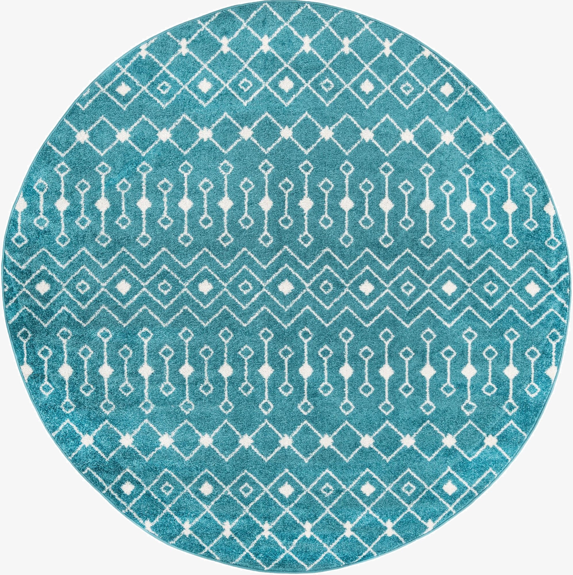  7' 10 x 7' 10 Moroccan Trellis Round Rug