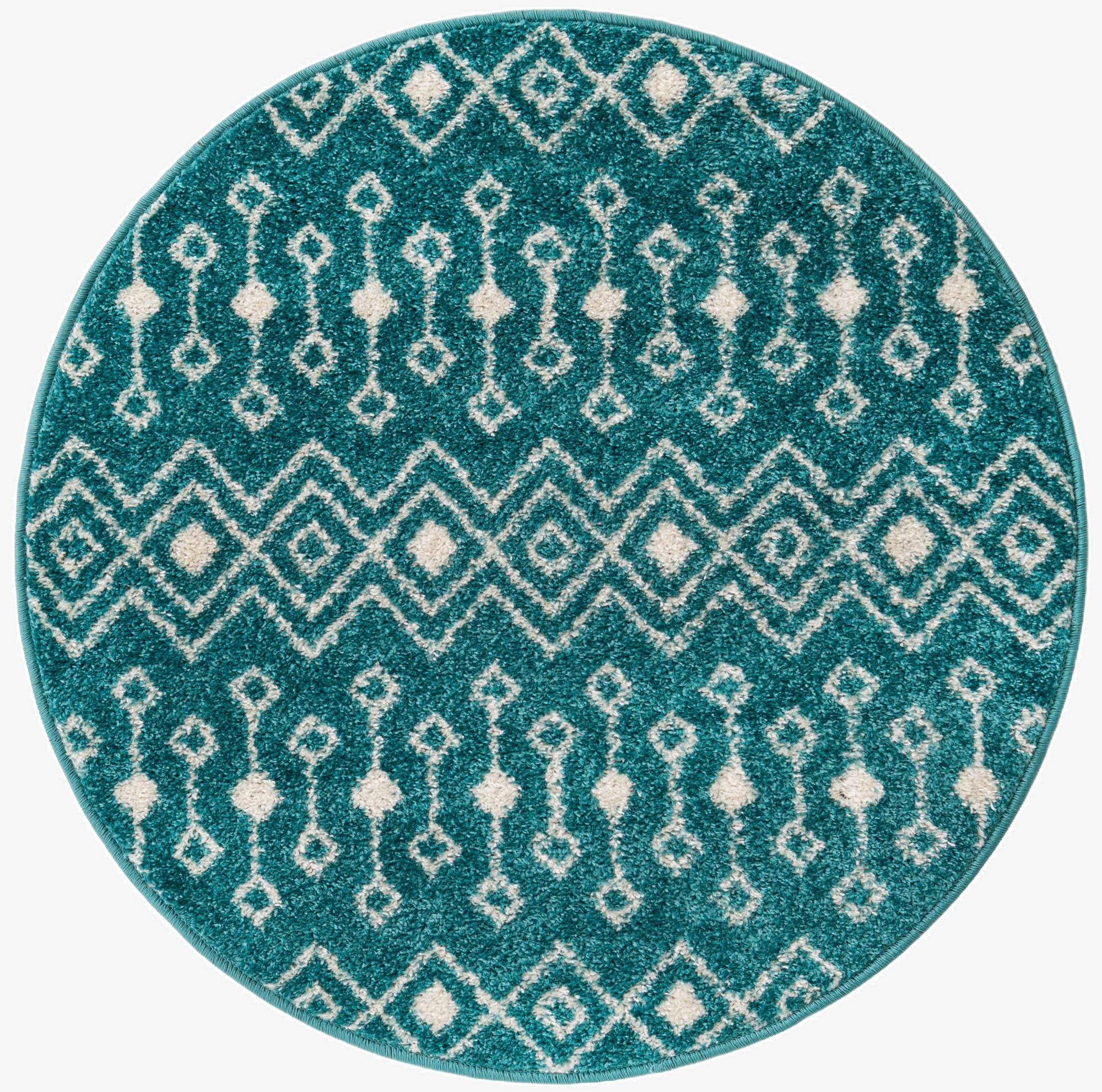  3' 3 x 3' 3 Moroccan Trellis Round Rug