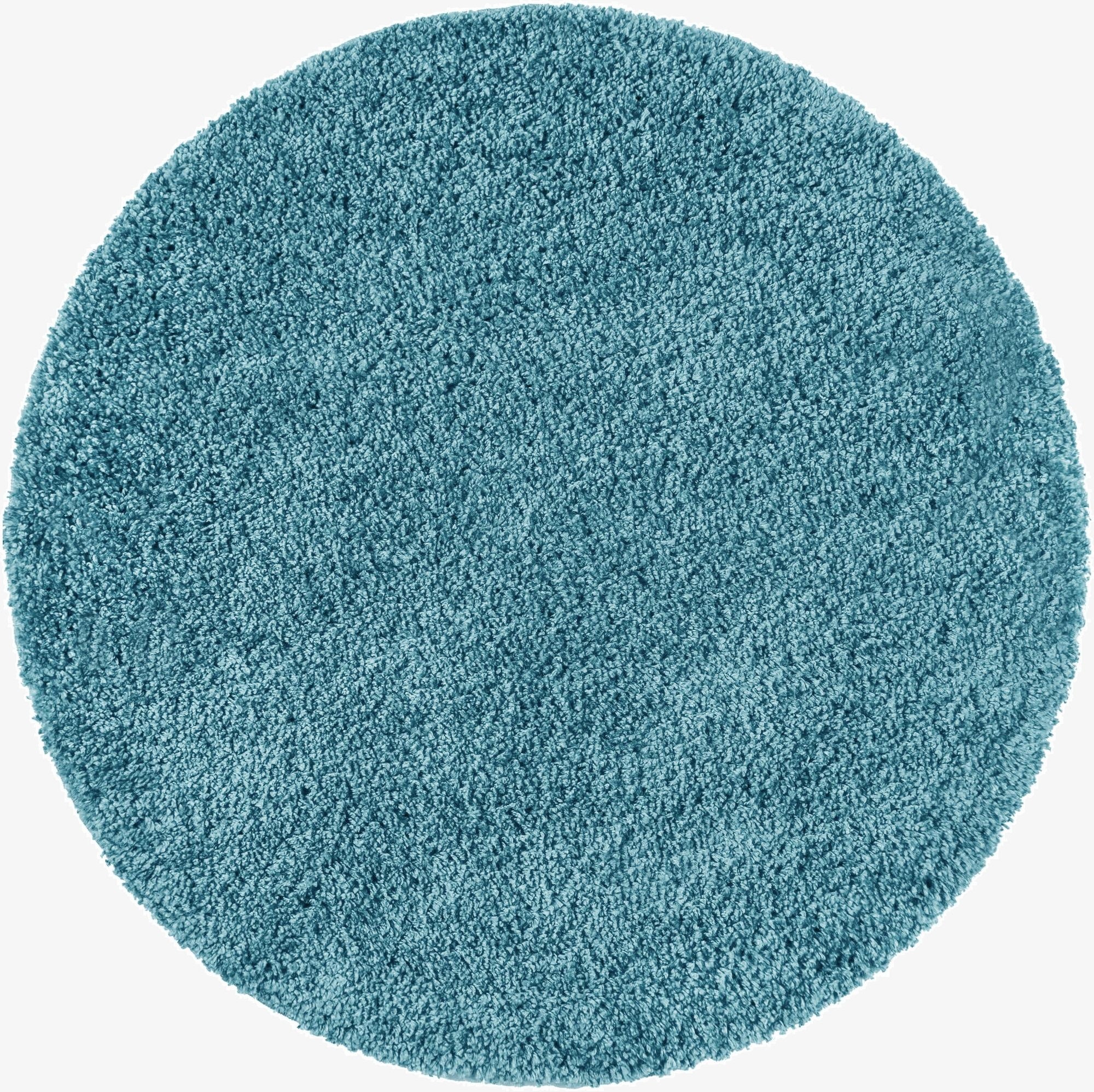  3' 3 x 3' 3 Soft Solid Shag Round Rug