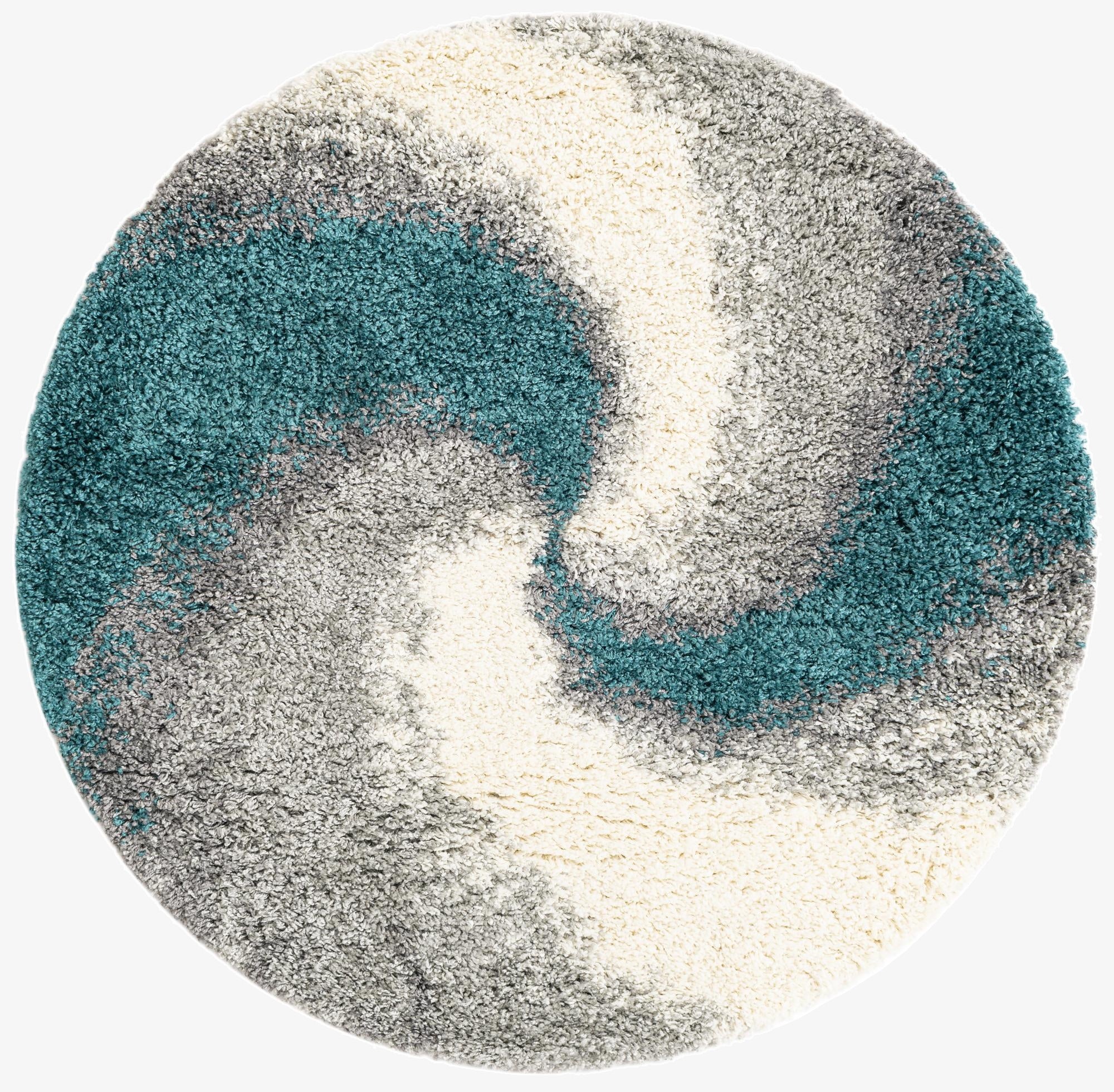  4' x 4' Soft Touch Shag Round Rug