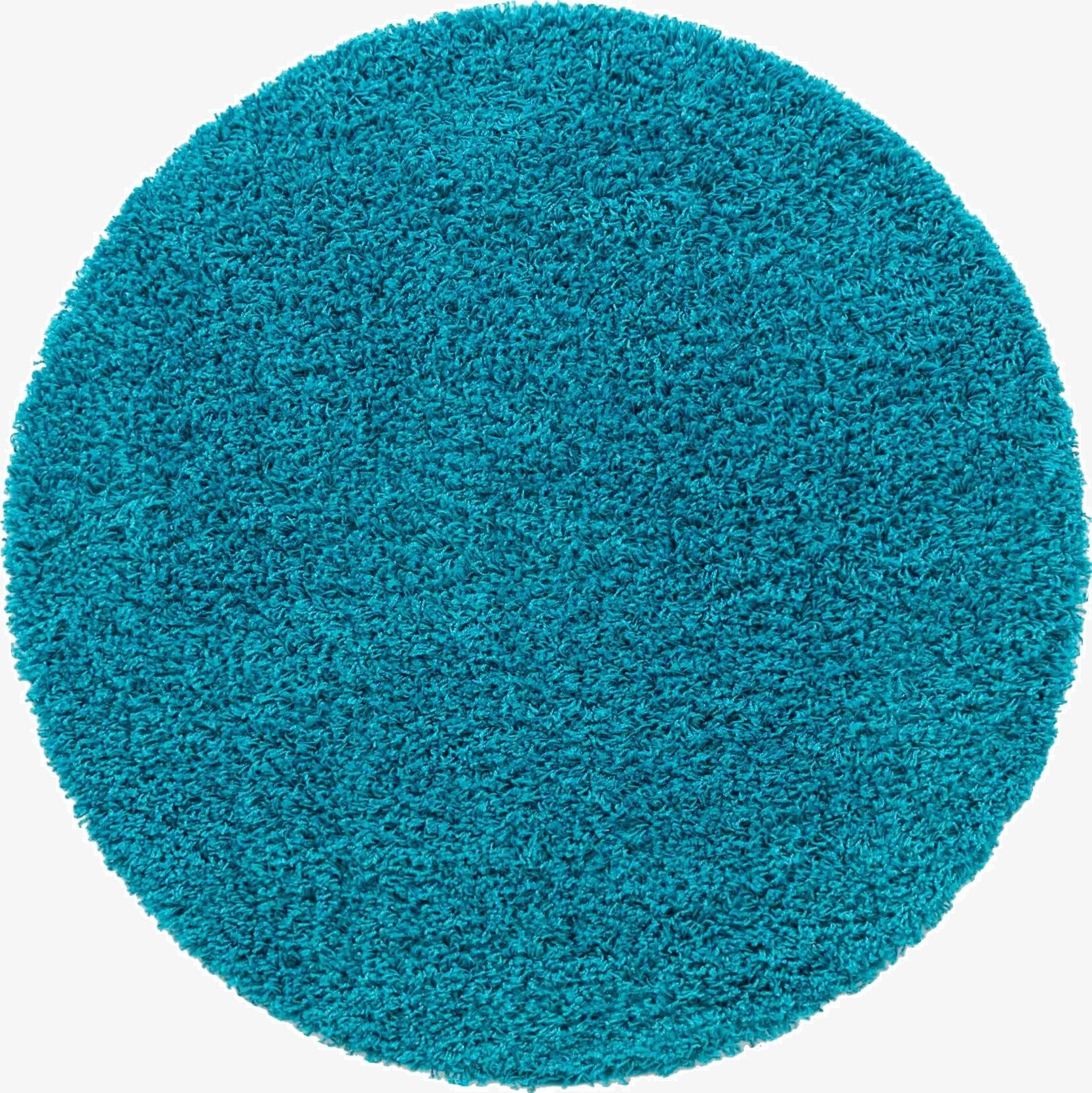  4' x 4' Solid Shag Round Rug