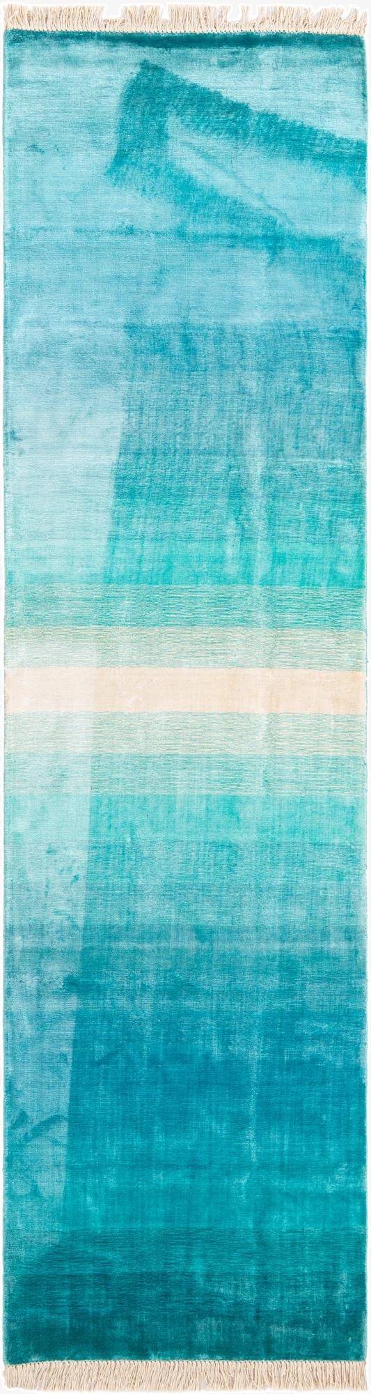  2' 6 x 9' 8  Hand Knotted Darya Wool Runner Rug