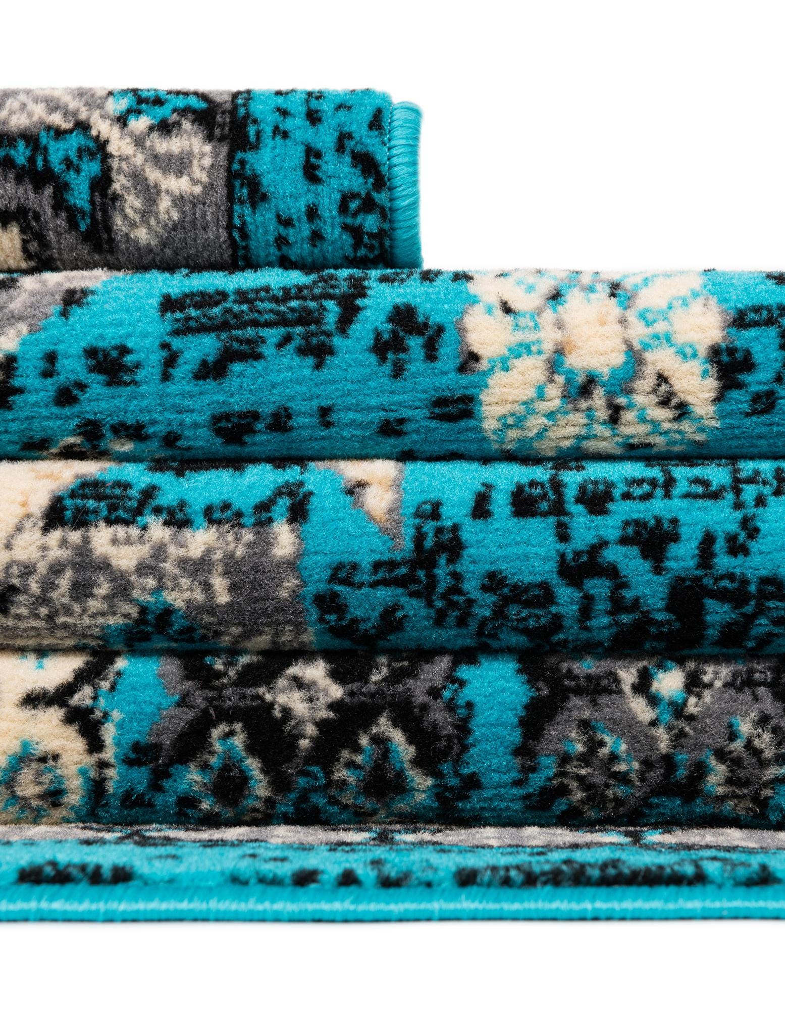Turquoise 2' 7 x 10' Heris Runner Rug | Rugs.com
