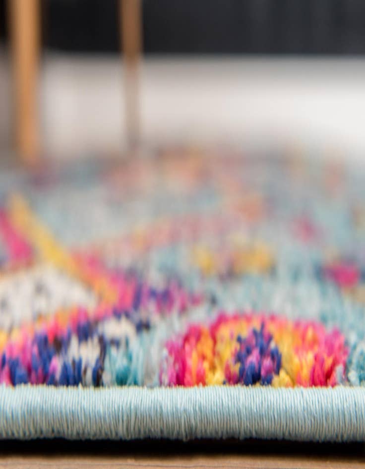 Detail image of  2' 2 x 6' 9  Washable Mesa Runner Rug