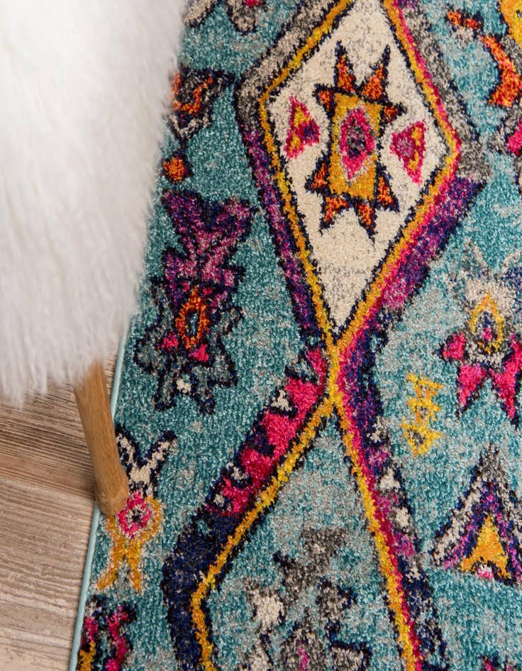 Detail image of  2' 2 x 6' 9  Washable Mesa Runner Rug