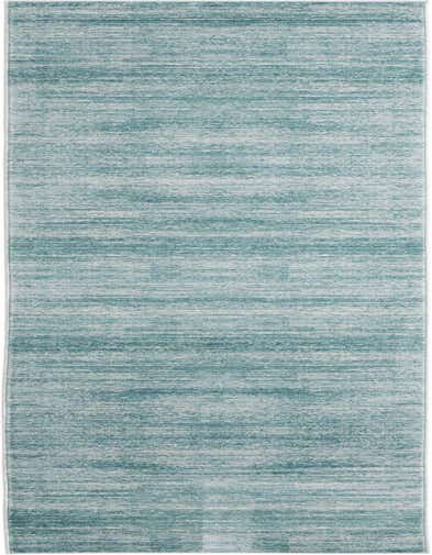 A 14 ft runner rug in varying shades of blue with a textured, modern, and transitional pattern, perfect for a hallway.