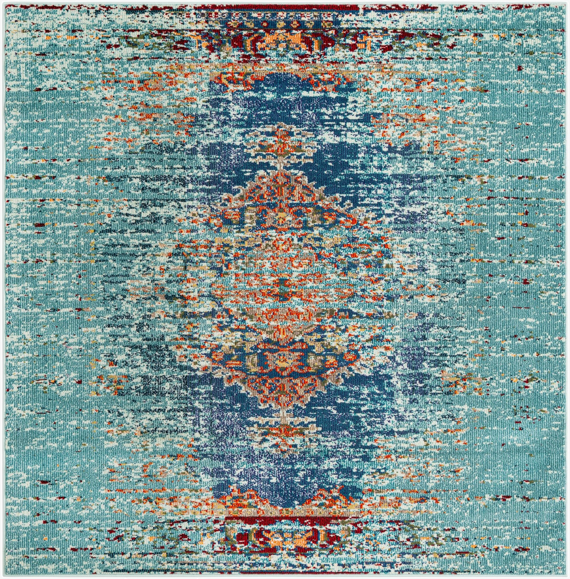  6' x 6'  Washable Carnevale Square Rug