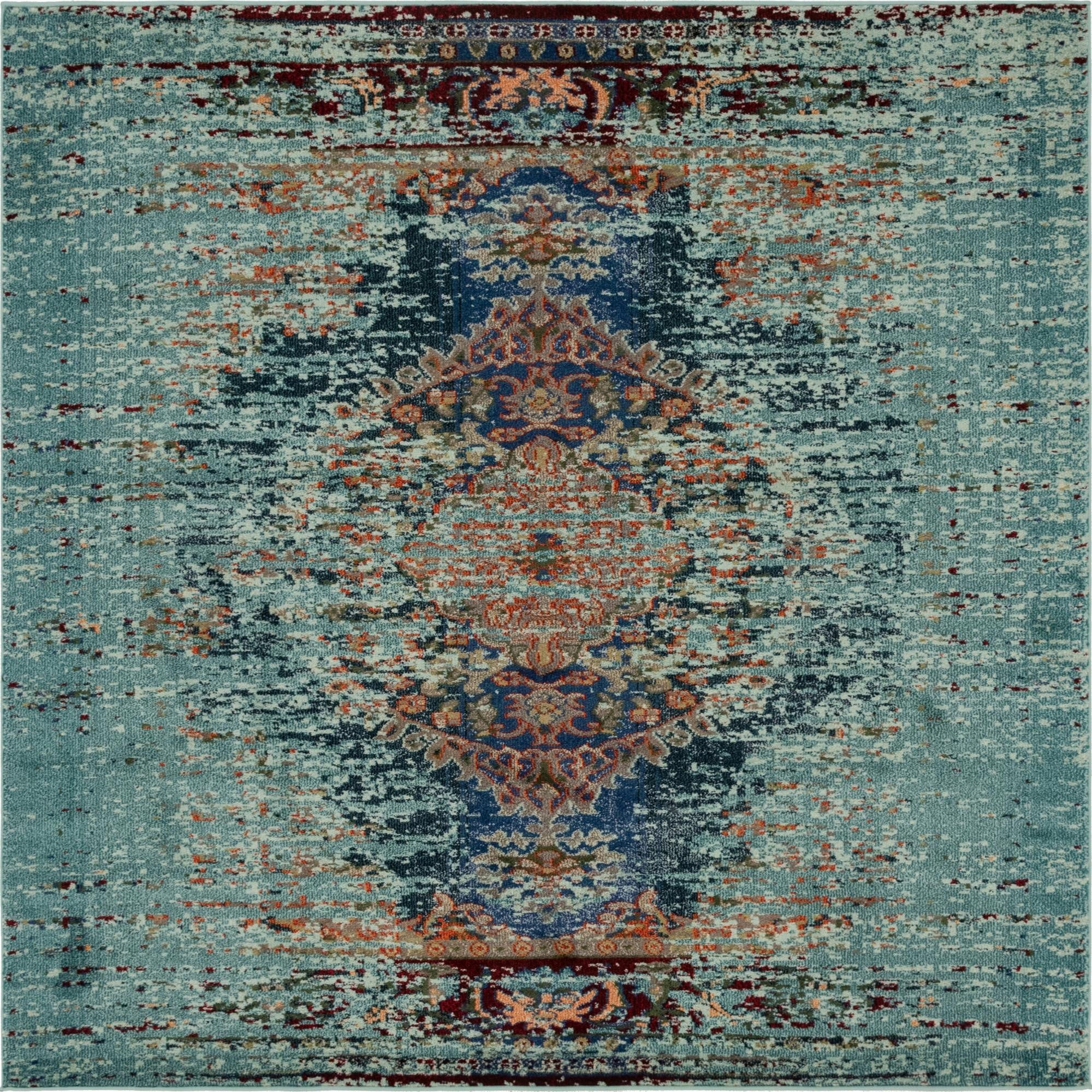  8' x 8'  Washable Carnevale Square Rug