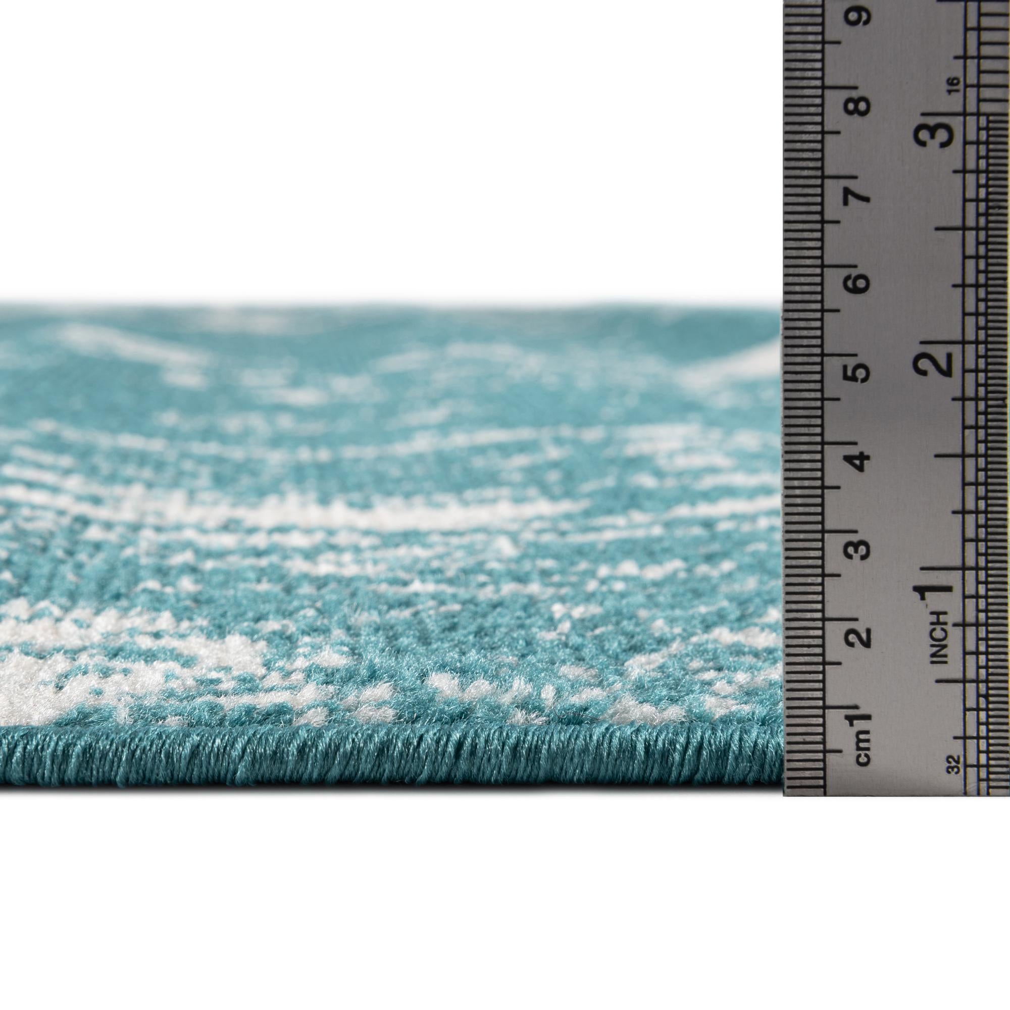 Turquoise 5' 3 x 5' 3 Lennon Square Rug