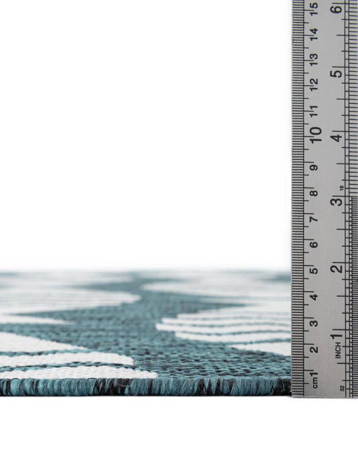Detail image of  12' x 12'  Washable Coastal Indoor / Outdoor Square Rug