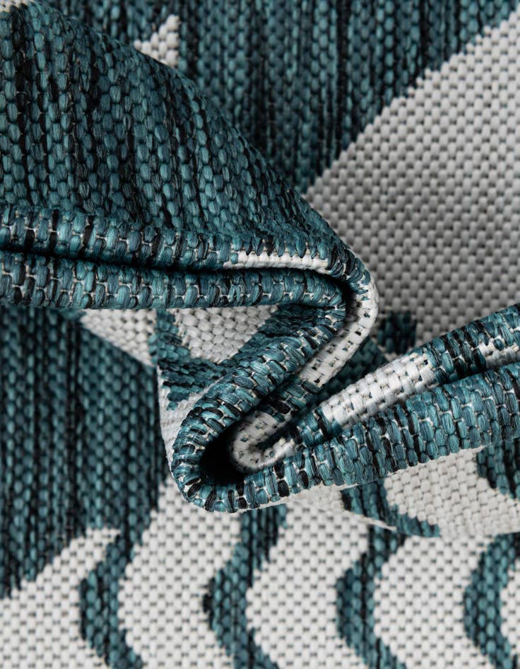 Detail image of  12' x 12'  Washable Coastal Indoor / Outdoor Square Rug