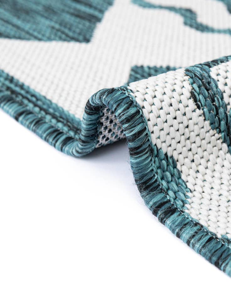 Detail image of  12' x 12'  Washable Coastal Indoor / Outdoor Square Rug