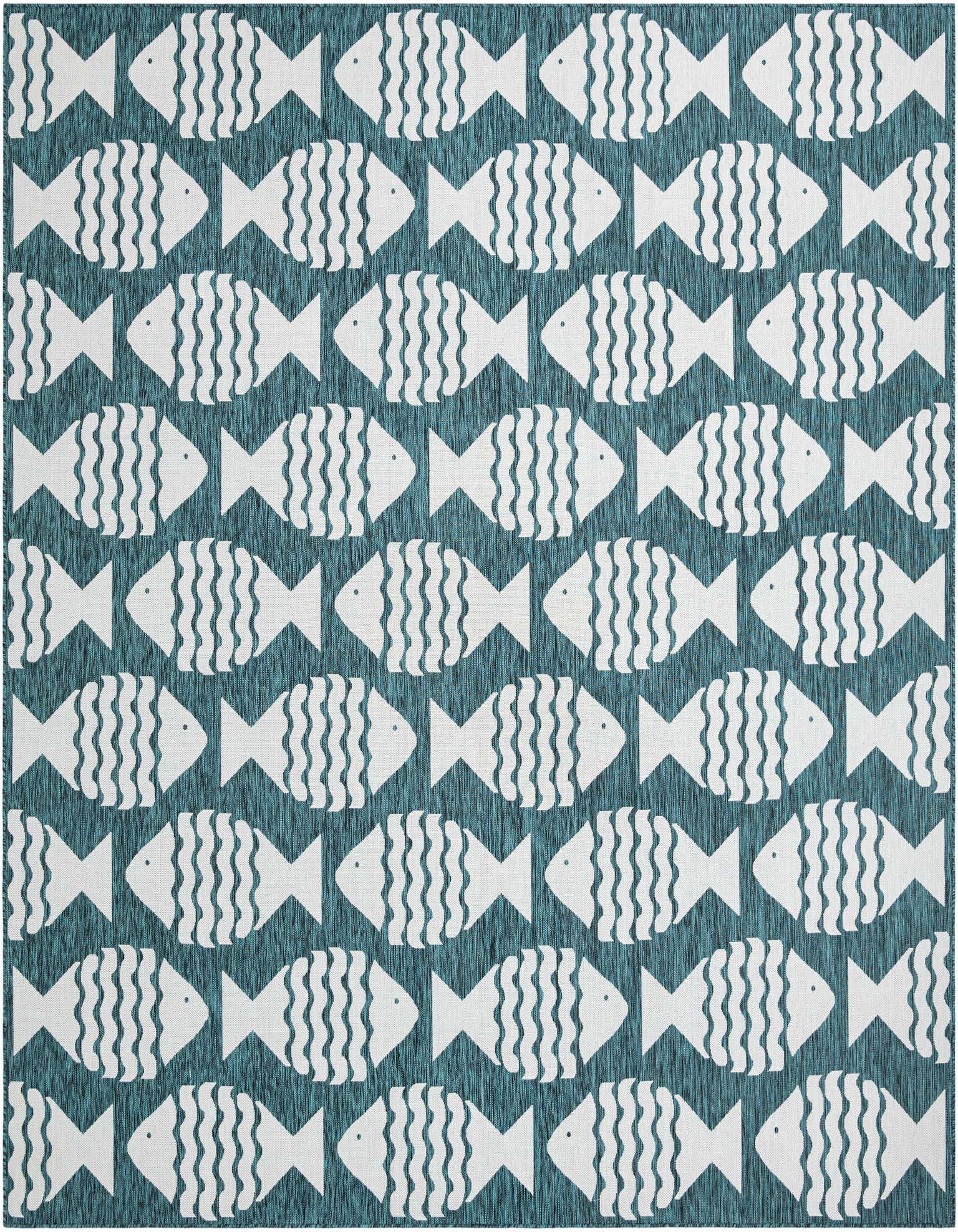 Primary image  13' x 13'  Washable Coastal Indoor / Outdoor Square Rug