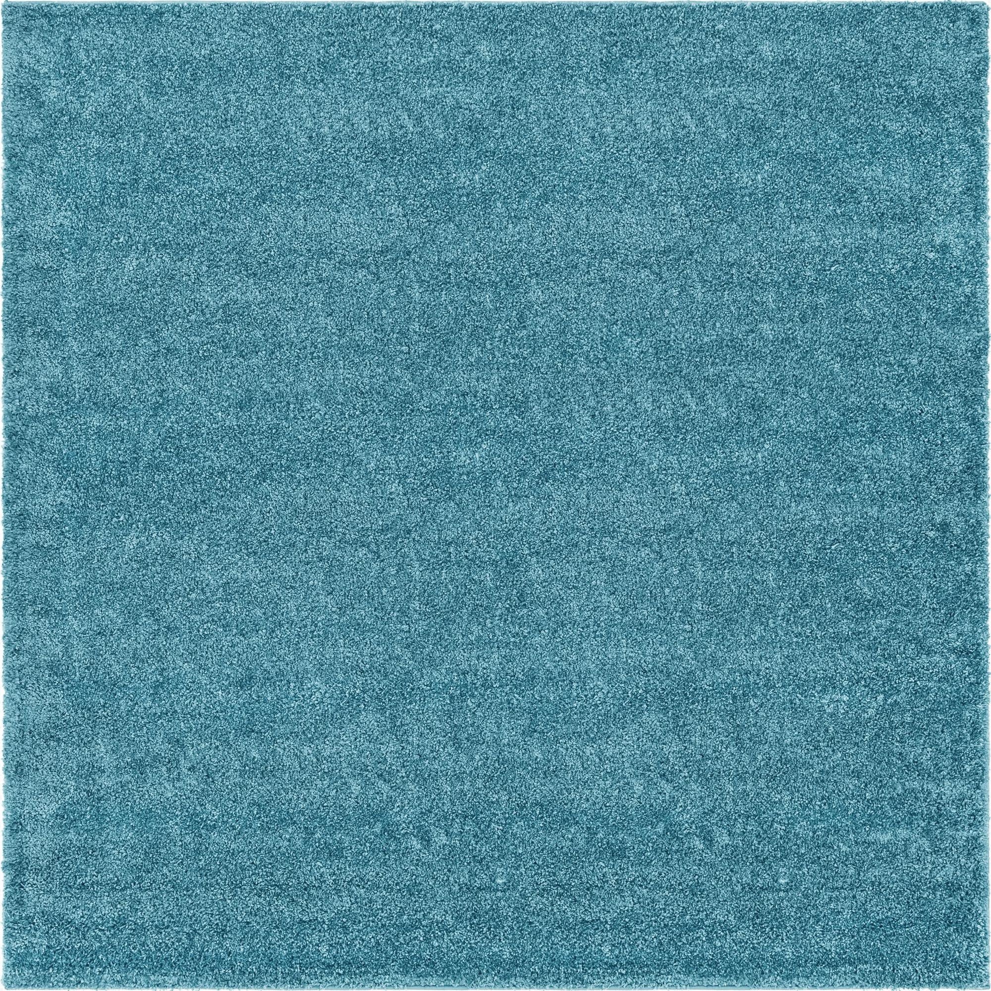  8' x 8' Soft Solid Shag Square Rug