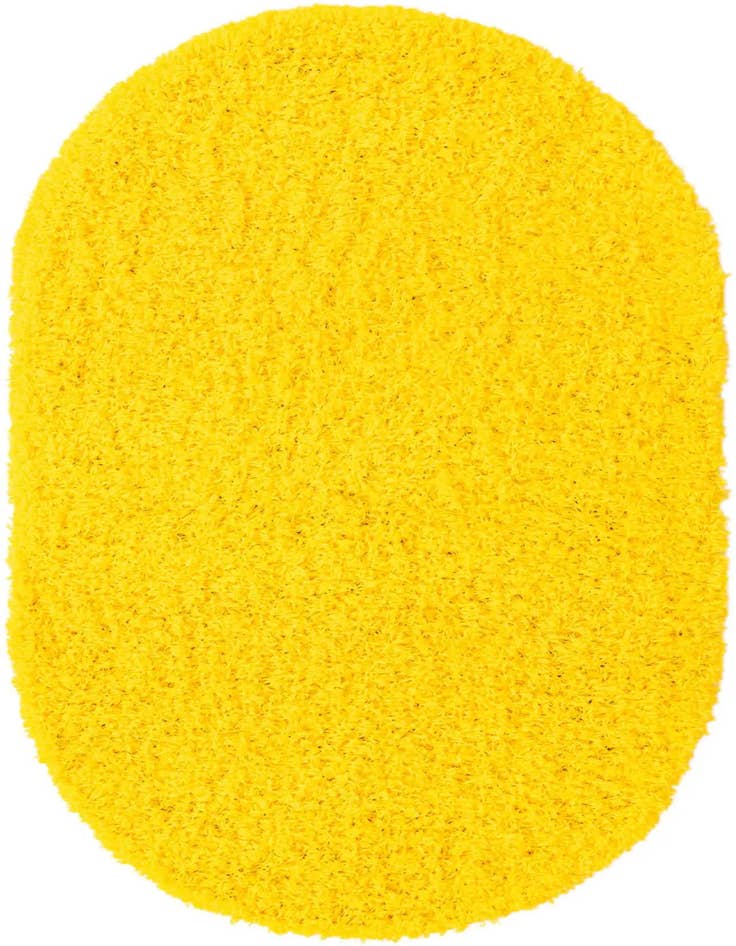 Detail image of  3' x 5' 3 Solid Shag Oval Rug