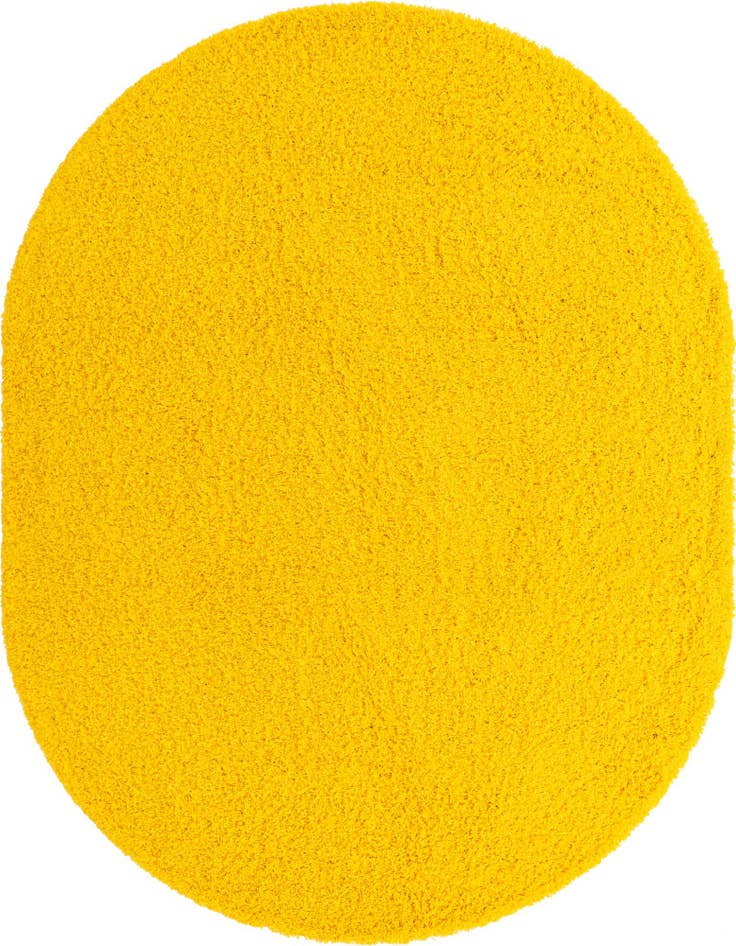 Detail image of  7' 10 x 10' Solid Shag Oval Rug