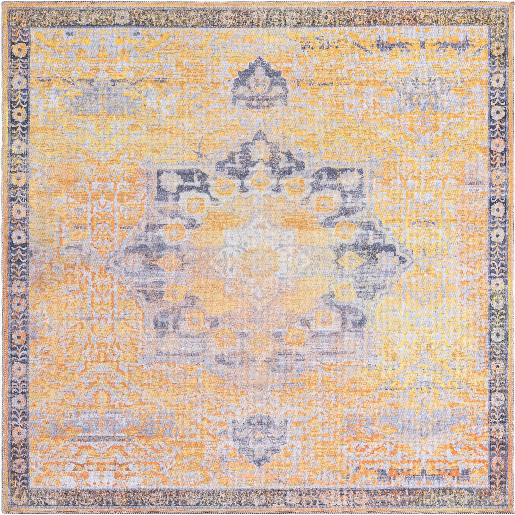 5' 3 x 5' 3  Washable Francesca Square Rug
