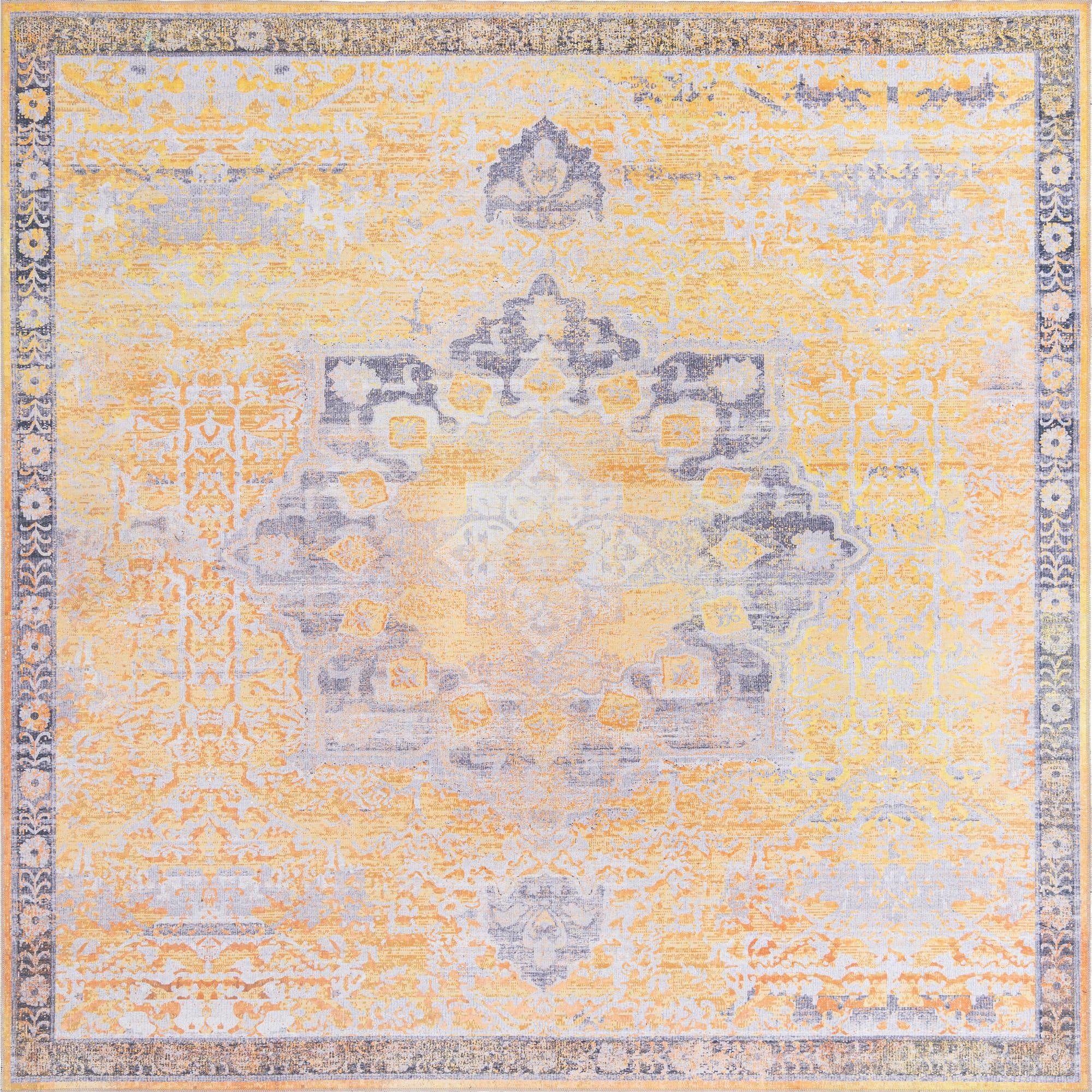  10' 6 x 10' 6  Washable Francesca Square Rug