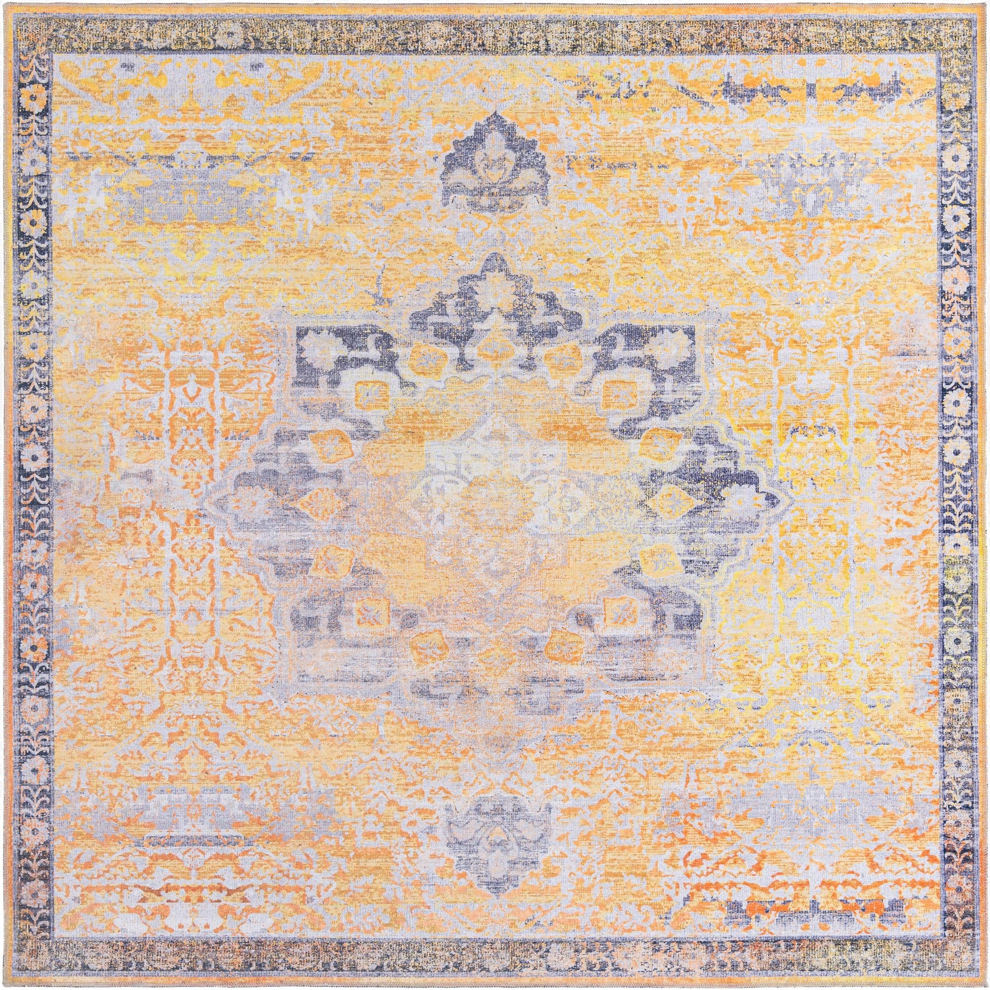  7' 10 x 7' 10  Washable Francesca Square Rug