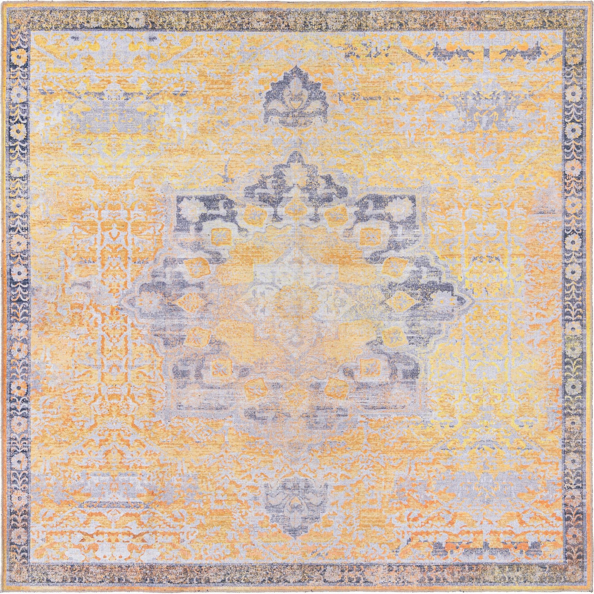  7' 3 x 7' 3  Washable Francesca Square Rug