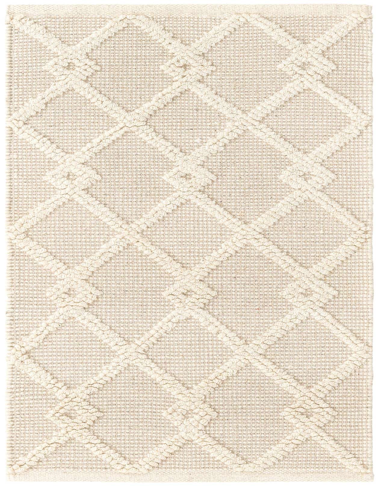 A 2x3 rectangular Jill Zarin Dorset rug featuring a modern abstract diamond pattern in brown, tan, and ivory.