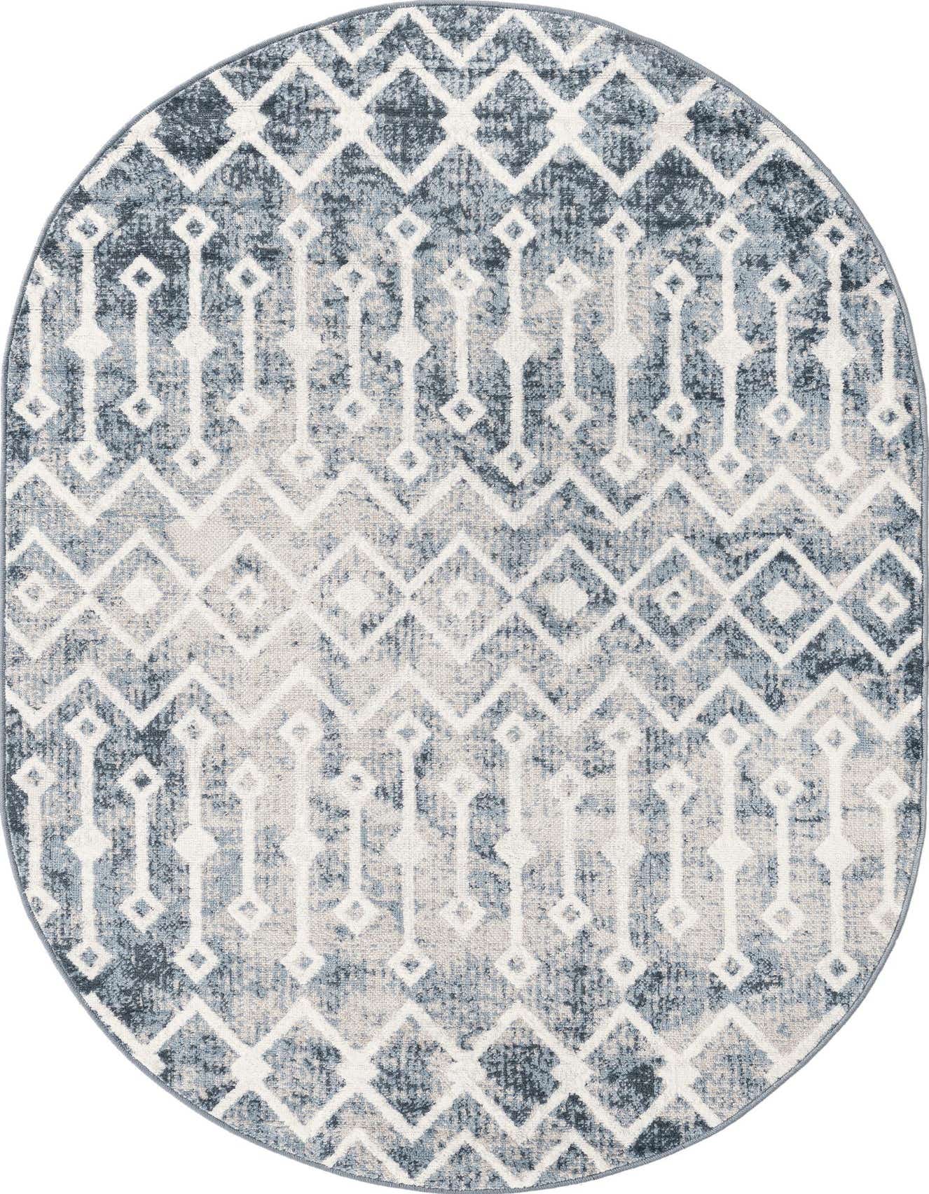 Primary image  4' x 6' Bohemian Trellis Oval Rug