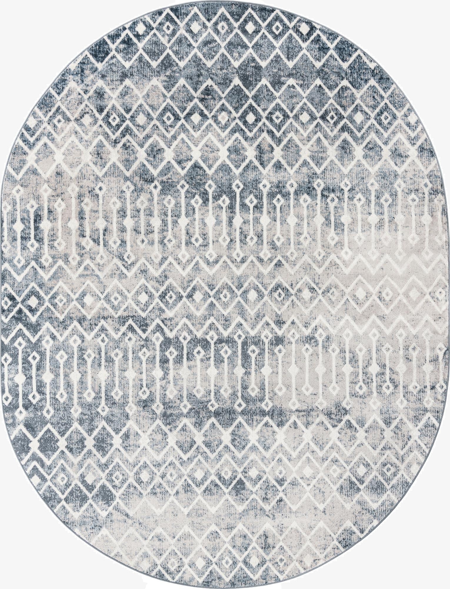  8' x 10' Bohemian Trellis Oval Rug