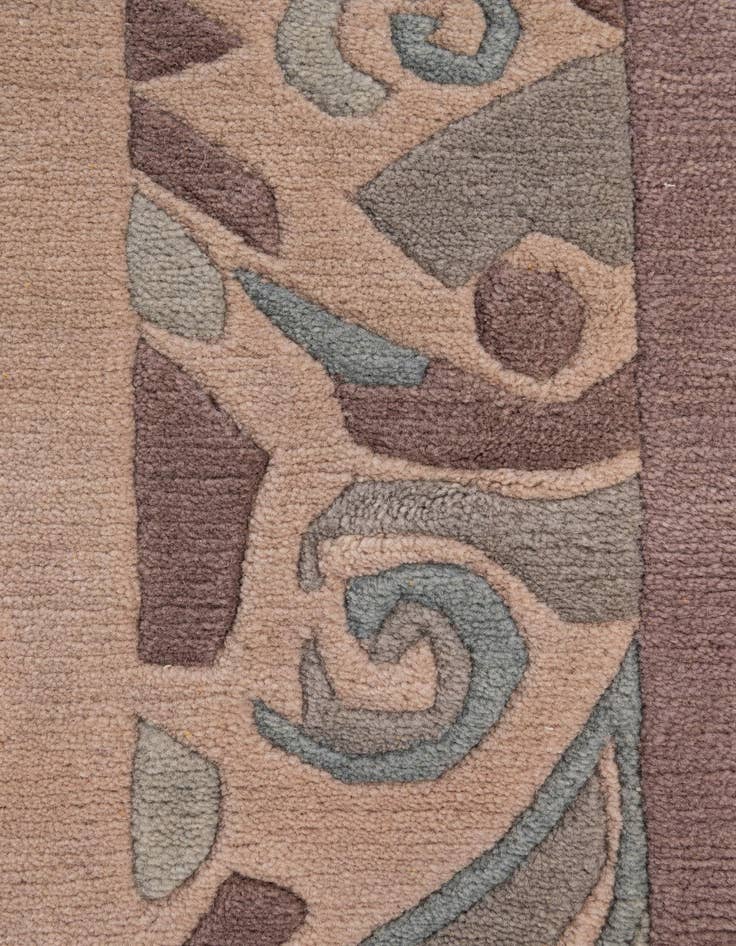 Detail image of  5' 1 x 5' 4  Hand Knotted Nepal Wool Square Rug