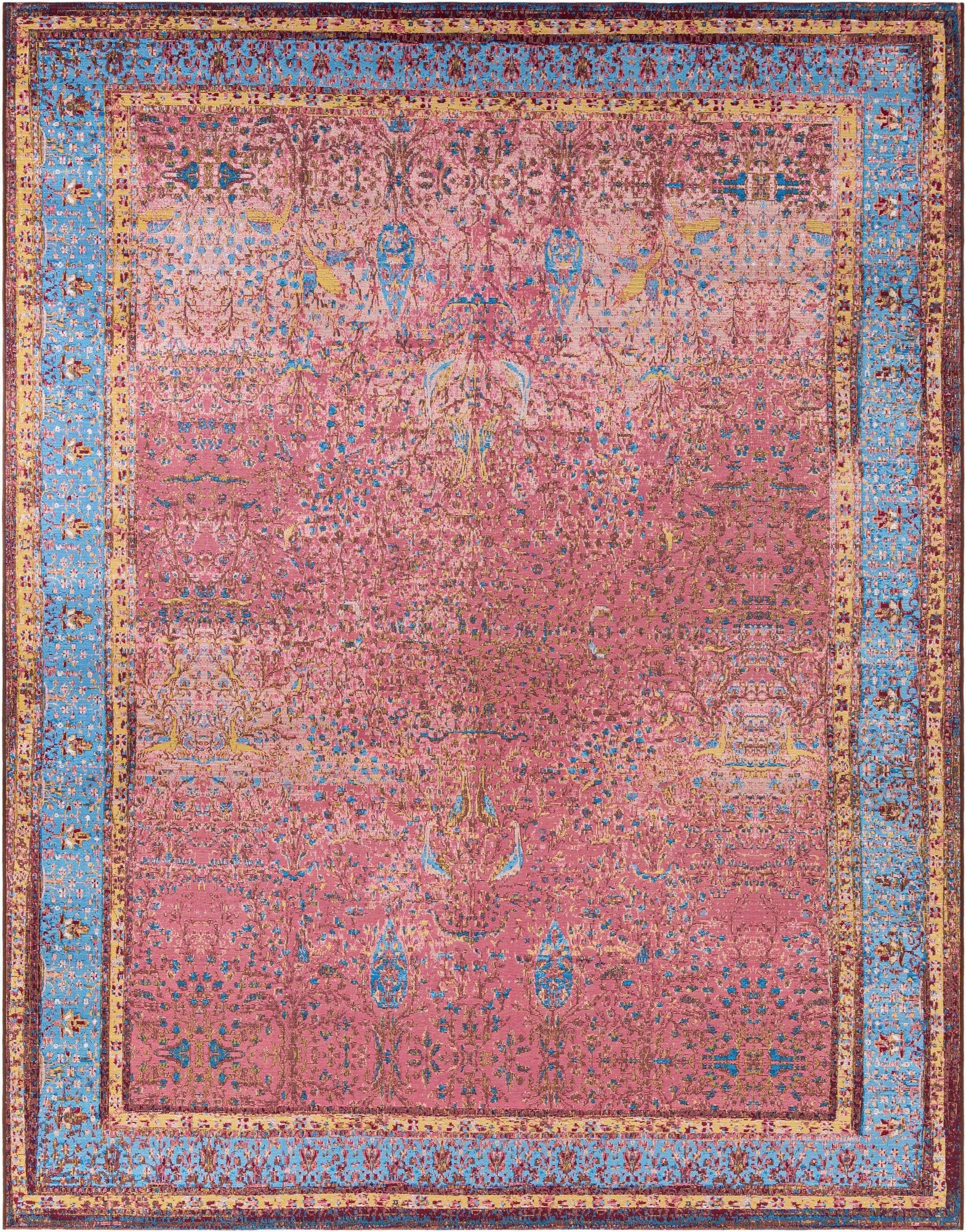  9' x 12'  Washable Traditional Indoor / Outdoor Rug
