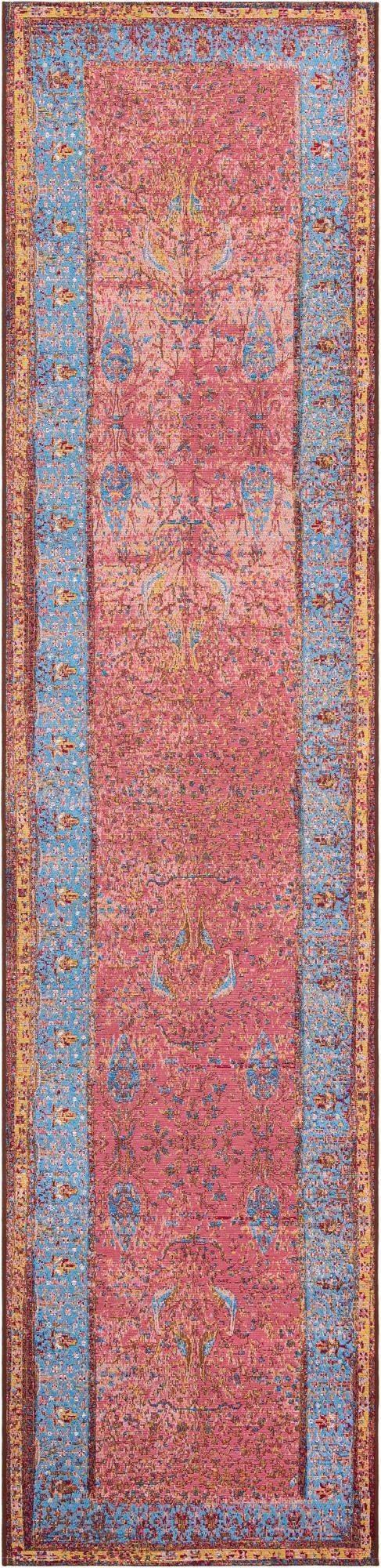  2' 7 x 12'  Washable Traditional Indoor / Outdoor Runner Rug