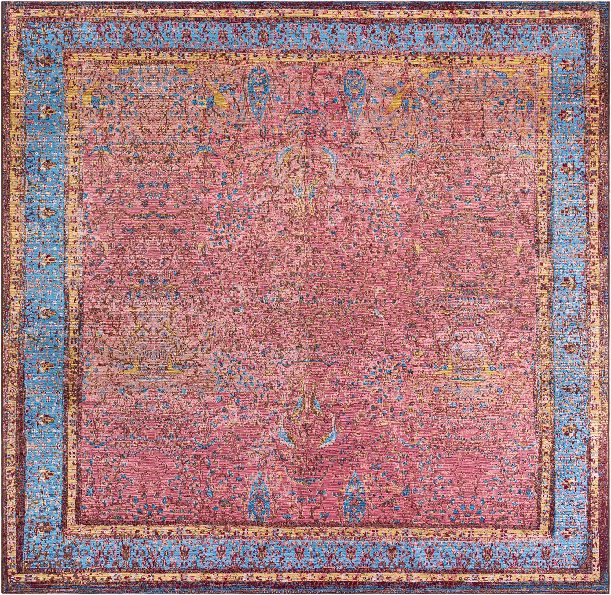  10' x 10'  Washable Traditional Indoor / Outdoor Square Rug