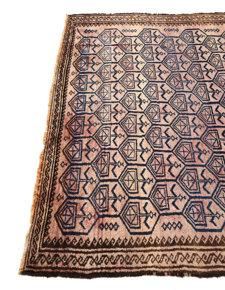 Detail image of  5' 5 x 8' 4  Hand Knotted Balouch Persian Wool Rug