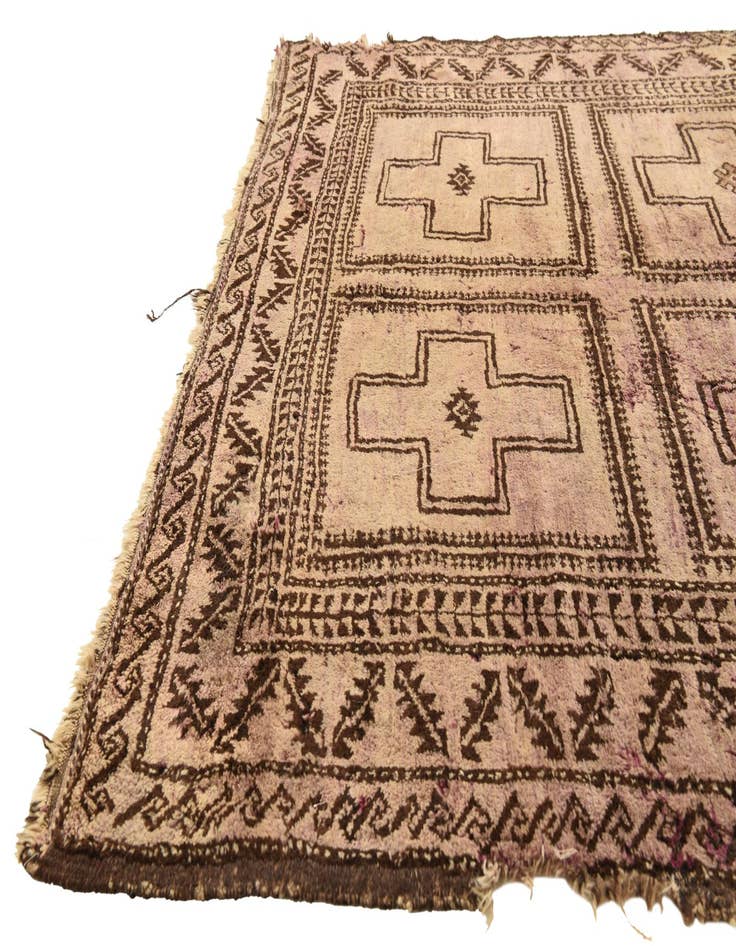 Detail image of  4' 8 x 7' 2  Hand Knotted Balouch Persian Wool Rug