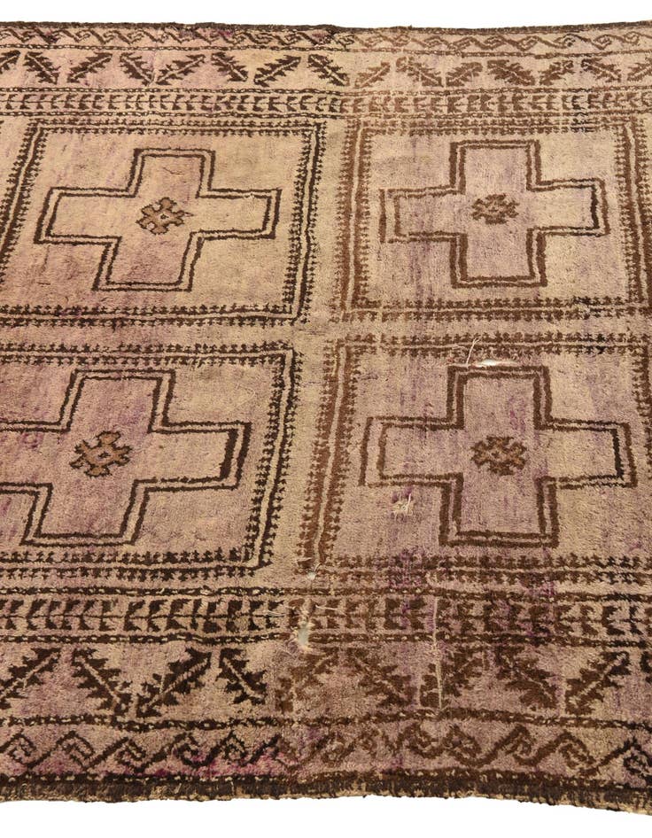 Detail image of  4' 8 x 7' 2  Hand Knotted Balouch Persian Wool Rug