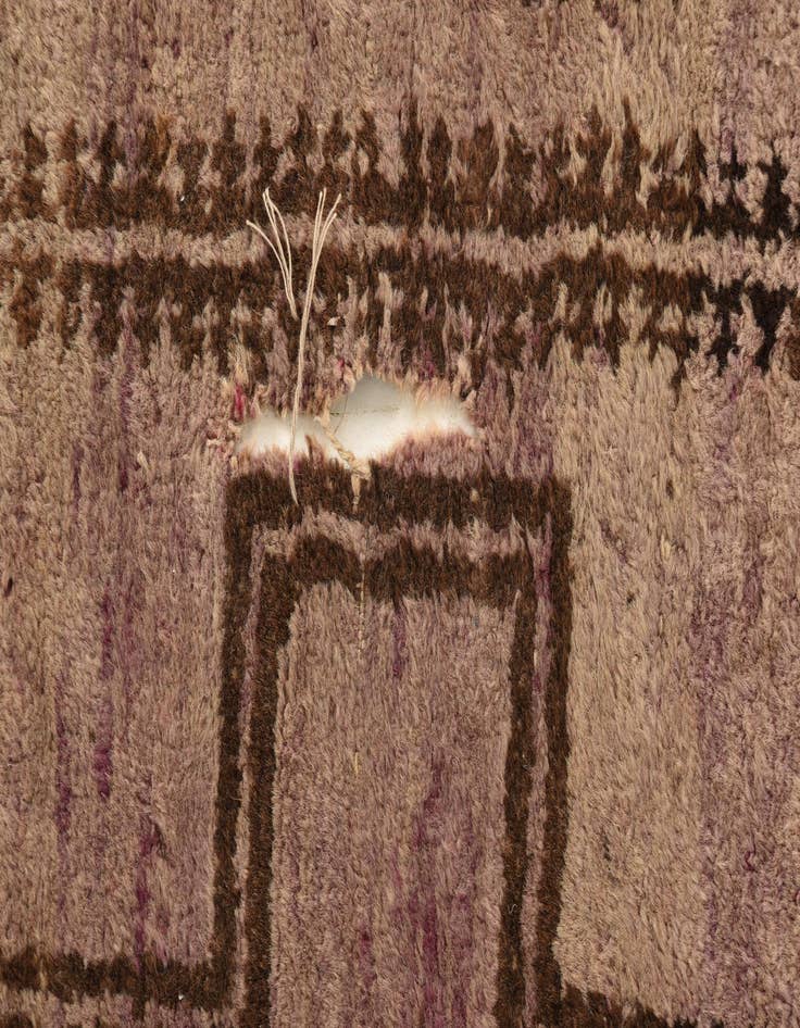 Detail image of  4' 8 x 7' 2  Hand Knotted Balouch Persian Wool Rug