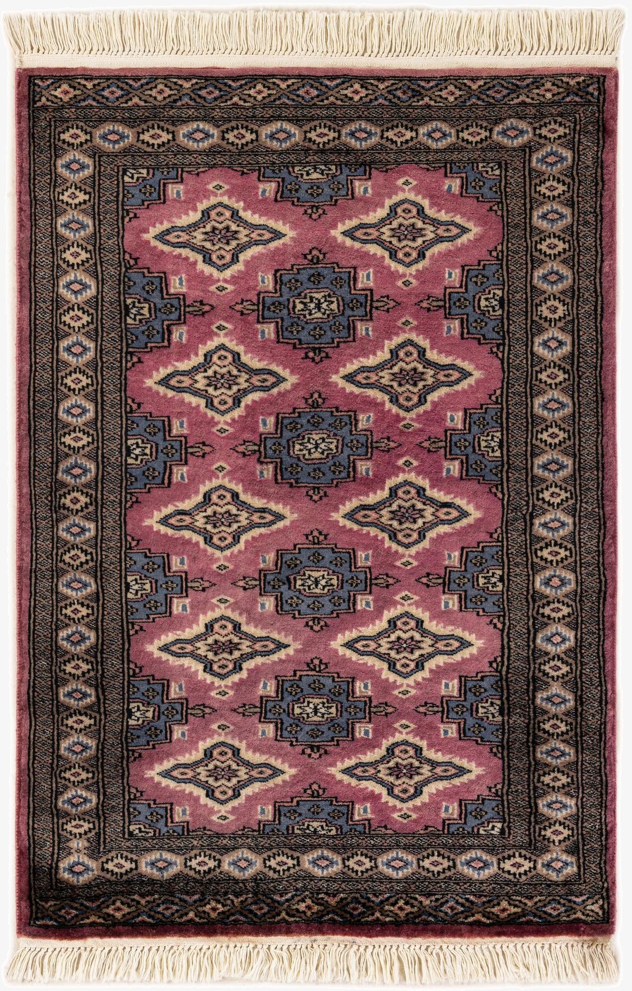  2' 7 x 3' 10  Hand Knotted Bokhara Rug