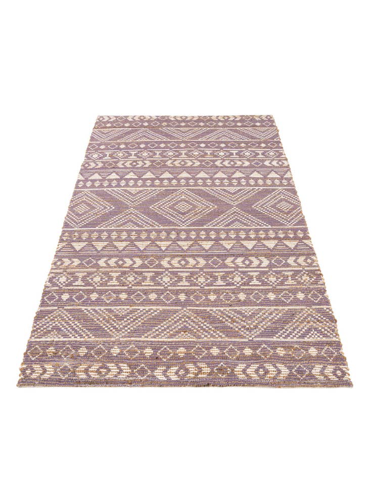 Detail image of  4' 2 x 6' 2  Hand Braided Chenille Jute Rug