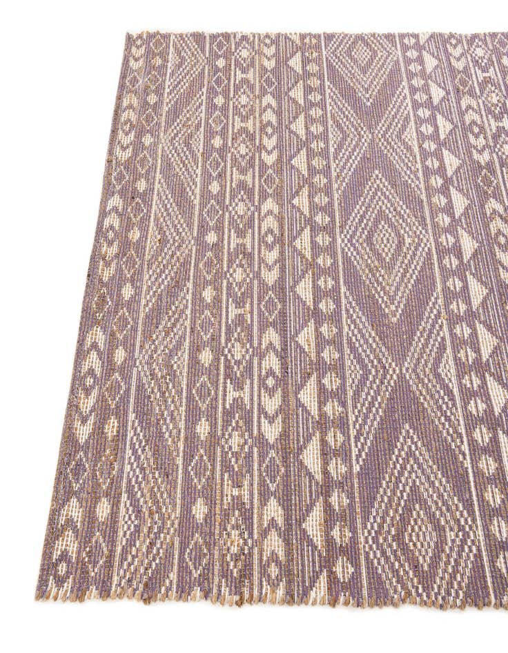 Detail image of  4' 2 x 6' 2  Hand Braided Chenille Jute Rug