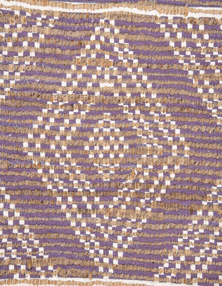 Detail image of  4' 2 x 6' 2  Hand Braided Chenille Jute Rug