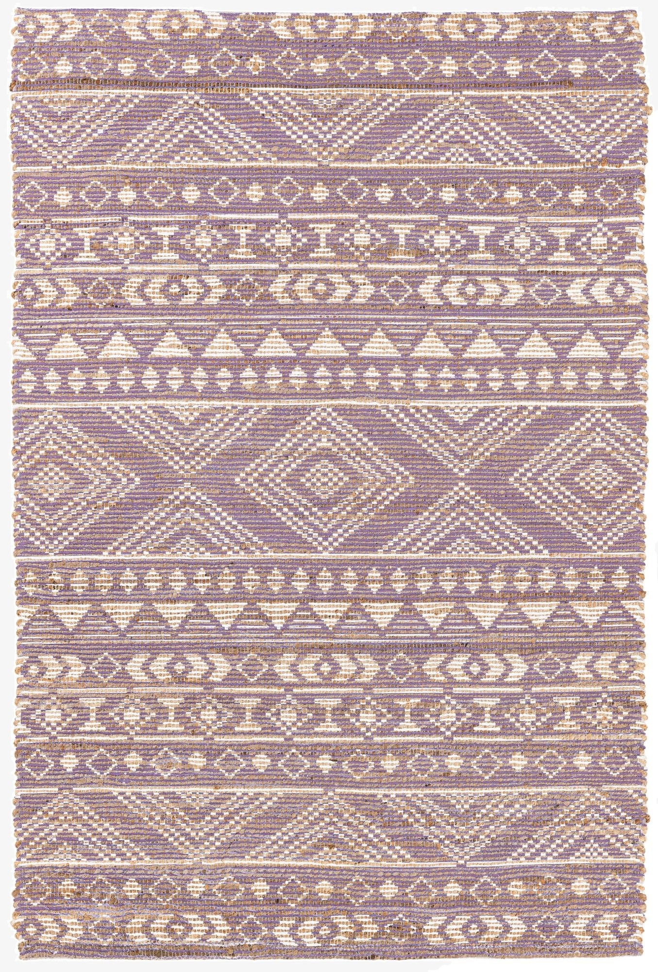  4' 2 x 6' 2  Hand Braided Chenille Jute Rug