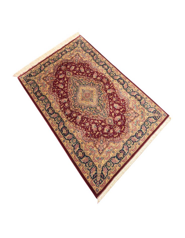 Detail image of  3' 3 x 4' 11 Ghom Silk Rug