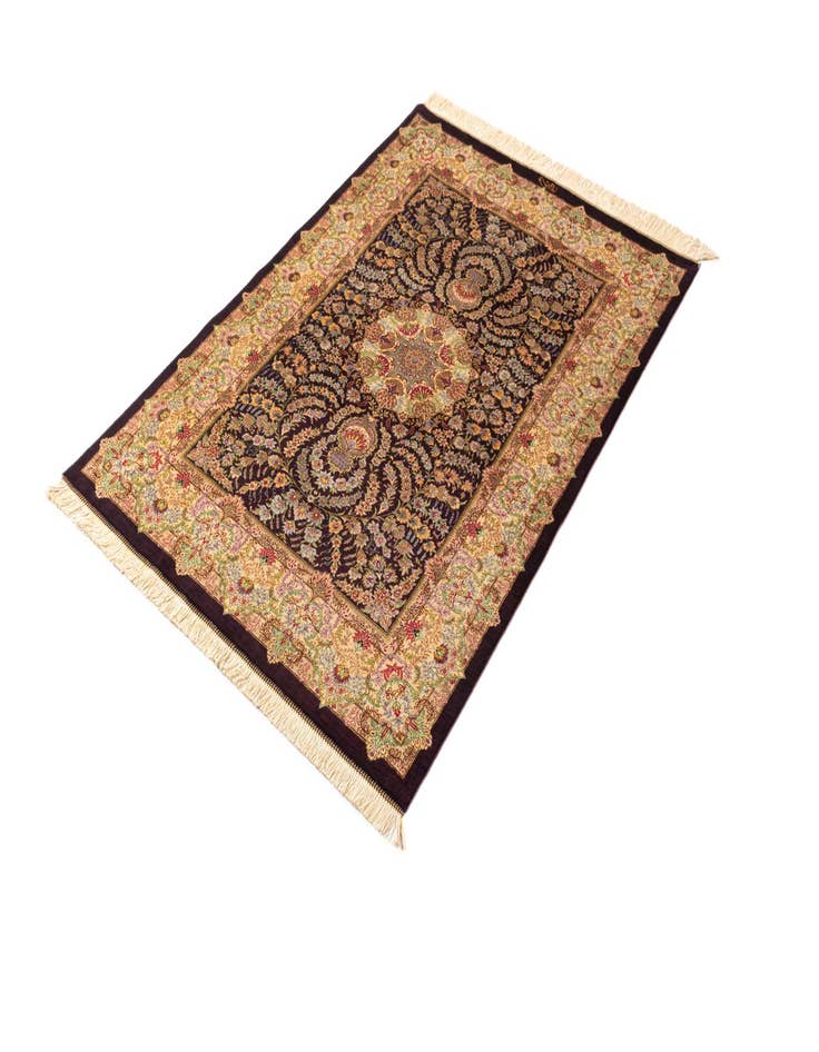 Detail image of  3' 3 x 4' 10 Ghom Silk Rug