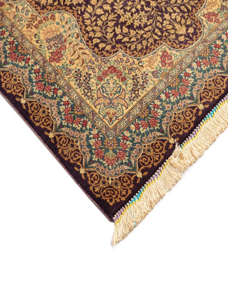 Detail image of  2' 7 x 3' 11 Ghom Silk Rug