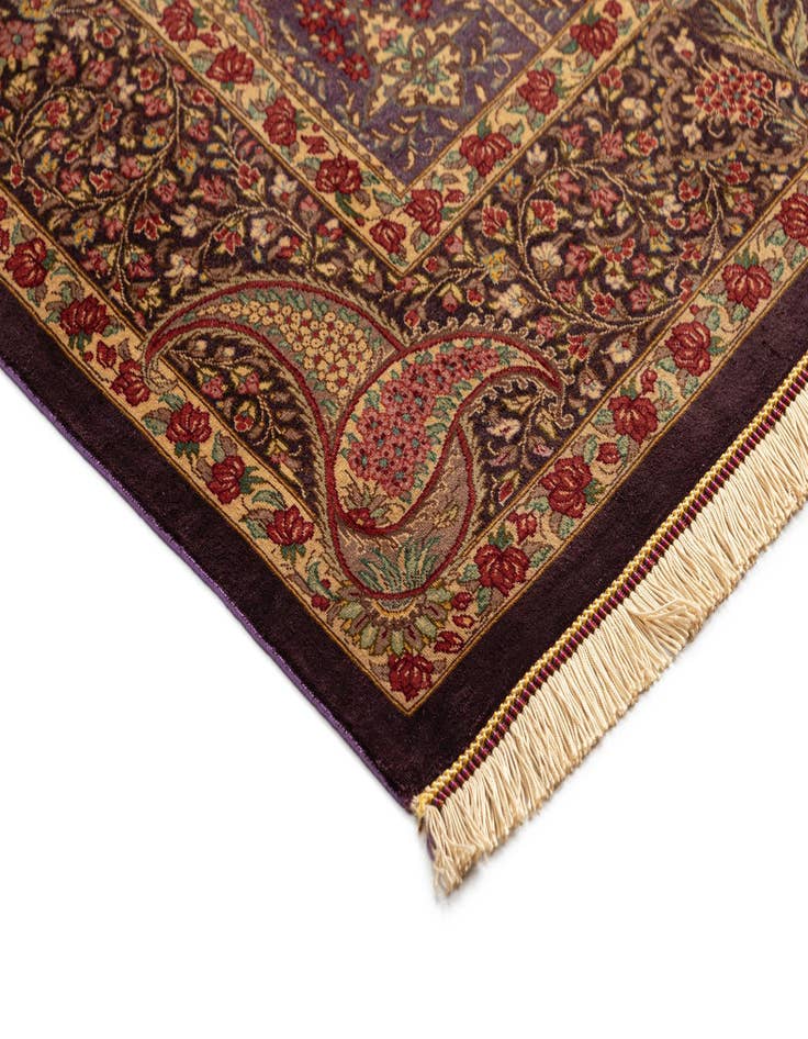 Detail image of  3' 3 x 4' 11 Ghom Silk Rug